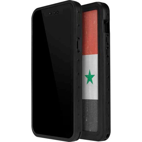 Syria Flag Distressed iPhone 15 Pro Waterproof Case